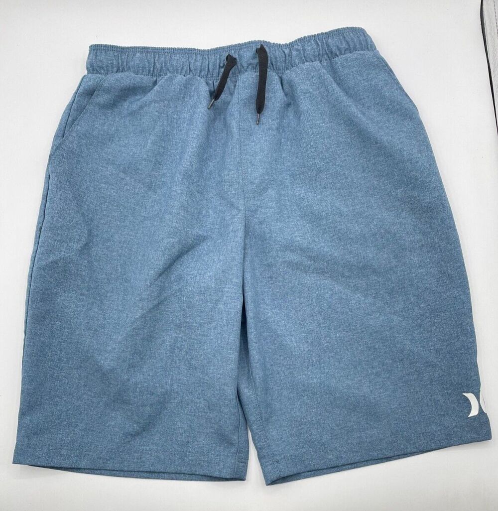 Hurley Shorts Mens Large Blue Bottoms Draw String Beach Casual Net Pocket